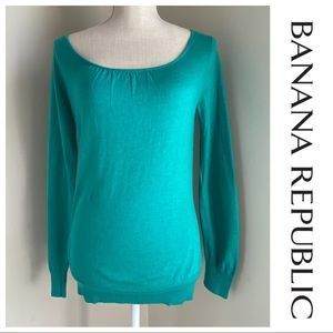 Turquoise Scoop Neck Banana Republic Sweater